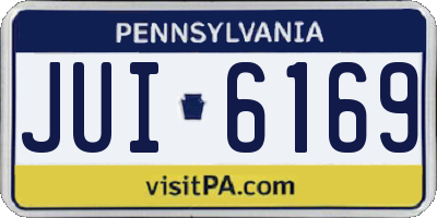 PA license plate JUI6169