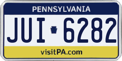 PA license plate JUI6282
