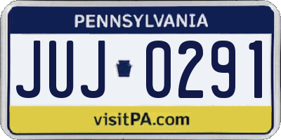 PA license plate JUJ0291