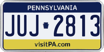 PA license plate JUJ2813