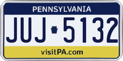 PA license plate JUJ5132