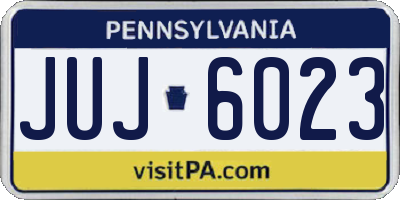 PA license plate JUJ6023
