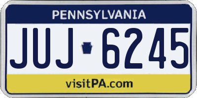 PA license plate JUJ6245