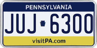 PA license plate JUJ6300