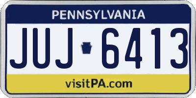 PA license plate JUJ6413