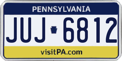 PA license plate JUJ6812