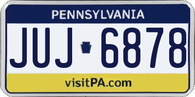 PA license plate JUJ6878