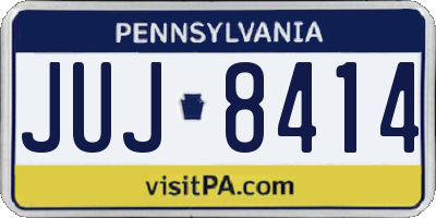PA license plate JUJ8414