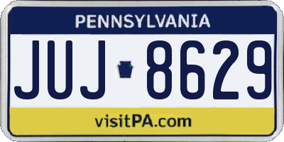 PA license plate JUJ8629