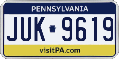 PA license plate JUK9619
