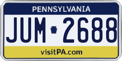 PA license plate JUM2688