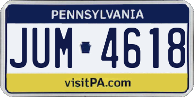 PA license plate JUM4618