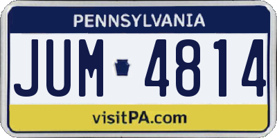PA license plate JUM4814