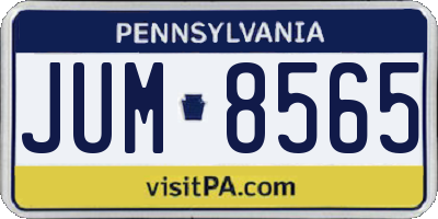 PA license plate JUM8565
