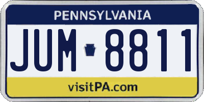 PA license plate JUM8811