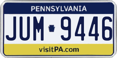 PA license plate JUM9446