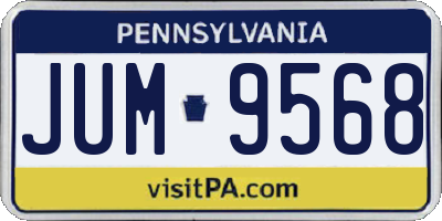 PA license plate JUM9568