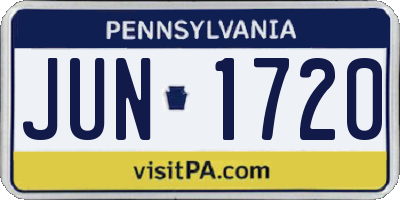 PA license plate JUN1720