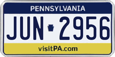 PA license plate JUN2956