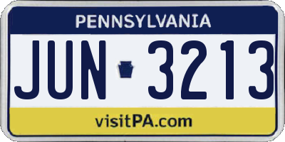 PA license plate JUN3213