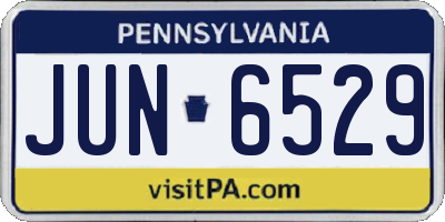 PA license plate JUN6529