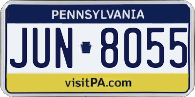 PA license plate JUN8055