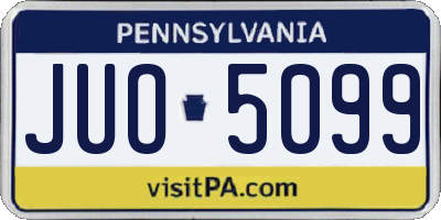 PA license plate JUO5099