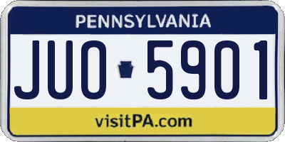 PA license plate JUO5901