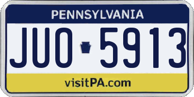 PA license plate JUO5913