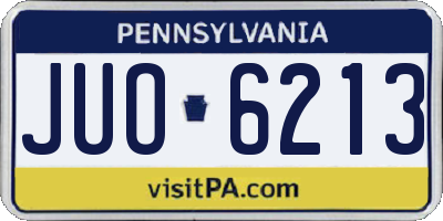 PA license plate JUO6213