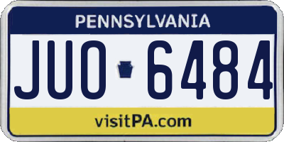 PA license plate JUO6484