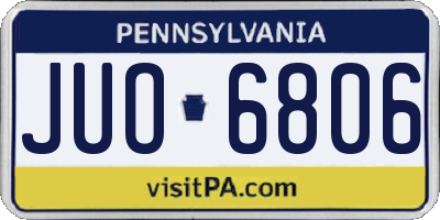 PA license plate JUO6806