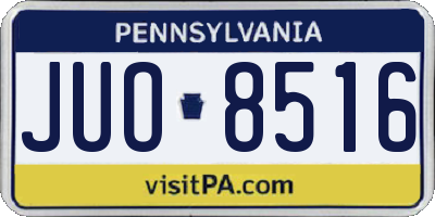 PA license plate JUO8516