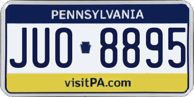 PA license plate JUO8895