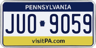 PA license plate JUO9059