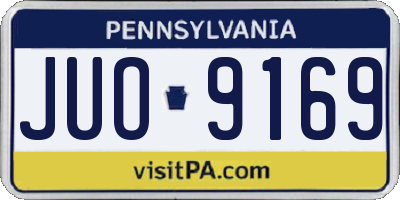 PA license plate JUO9169