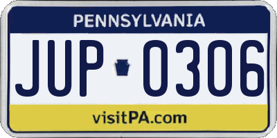PA license plate JUP0306