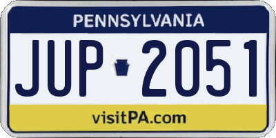 PA license plate JUP2051