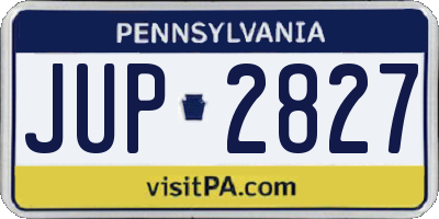 PA license plate JUP2827