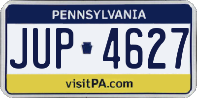 PA license plate JUP4627