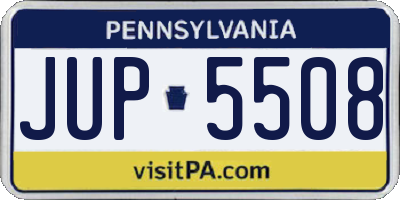 PA license plate JUP5508
