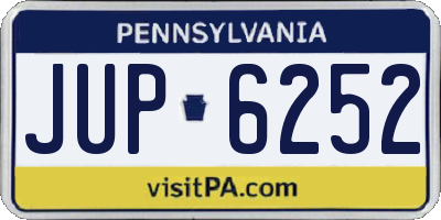PA license plate JUP6252