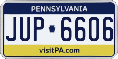 PA license plate JUP6606