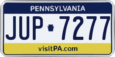 PA license plate JUP7277