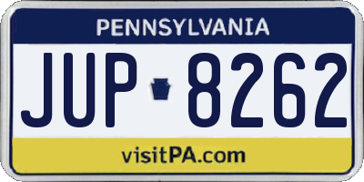 PA license plate JUP8262