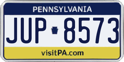 PA license plate JUP8573