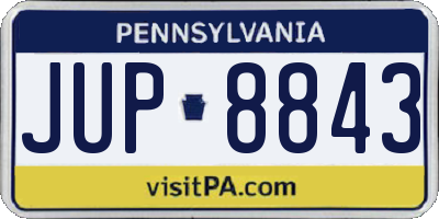 PA license plate JUP8843