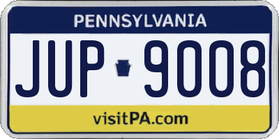 PA license plate JUP9008