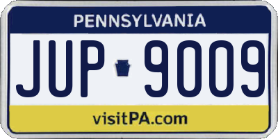 PA license plate JUP9009