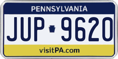 PA license plate JUP9620